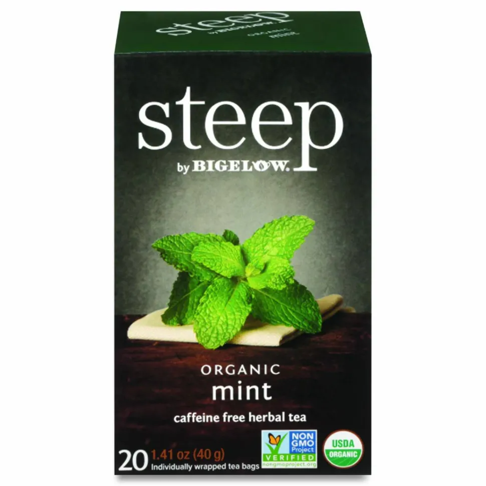 Bigelow steep Tea, Mint, 1.41 oz Tea Bag, 20/Box