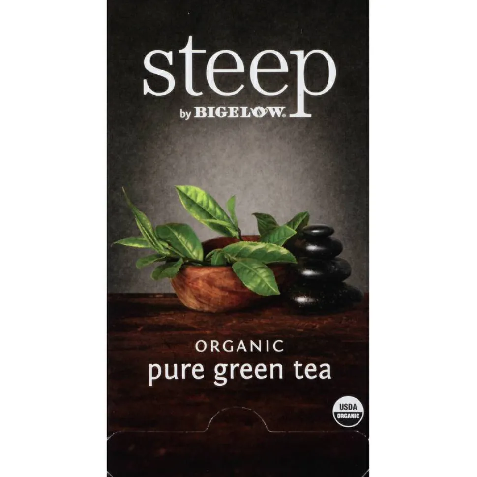 Bigelow steep Tea, Pure Green, 0.91 oz Tea Bag, 20/Box