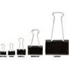 Binder Clips, Small, 3/4" Wide, 3/8" Capacity, Black, Pack Of 36