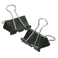 Binder Clips, Small, 3/4" Wide, 3/8" Capacity, Black, Pack Of 36
