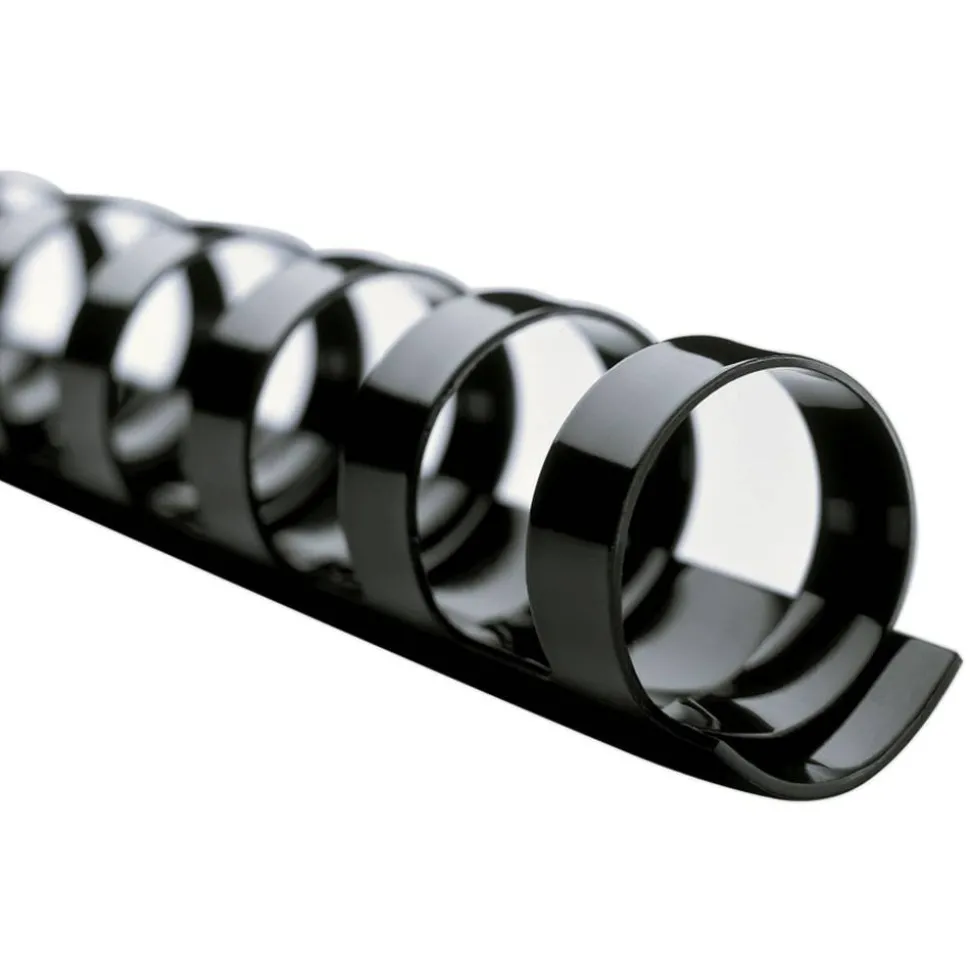 1/2" Binding Combs, 90-Sheet Capacity, Black, Pack Of 100