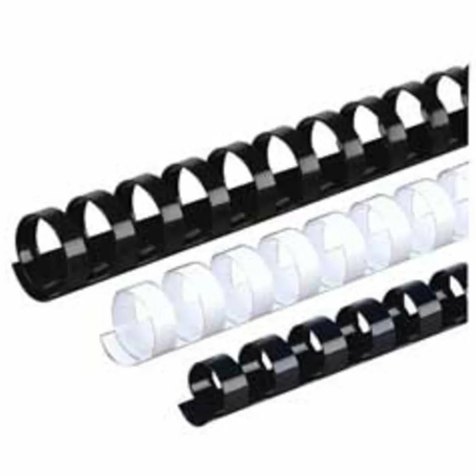 5/8" Binding Combs, 125-Sheet Capacity, Black, Pack Of 100