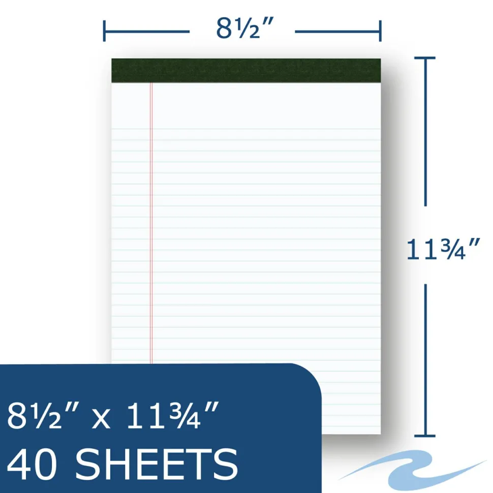 Bio-preferred 8.5" X 11.75" Legal Pad White 12/pk