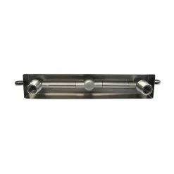 BK Resources Evolution Splash Mount Stainless Steel Faucet, 4.69" Height/12" Reach, Stainless Steel
