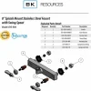 BK Resources Evolution Splash Mount Stainless Steel Faucet, 4.88" Height/10" Reach, Stainless Steel