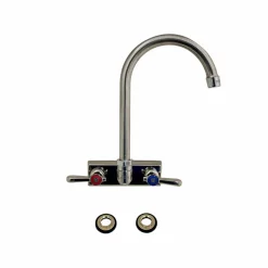 BK Resources Evolution Splash Mount Stainless Steel Faucet, 12.38