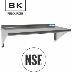 BK Resources Stainless Steel Economy Overshelf, 24w x 16d x 11.5h, Stainless Steel, Silver, 2/Pallet