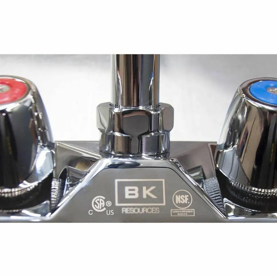 BK Resources Stainless Steel Hand Sink with Faucet, 14" l x 10" w x 5" d