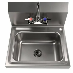 BK Resources Stainless Steel Hand Sink with Faucet, 14