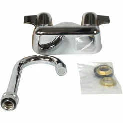 BK Resources WorkForce Standard Duty Faucet, 7.88" Height/3" Reach, Chrome-Plated Brass