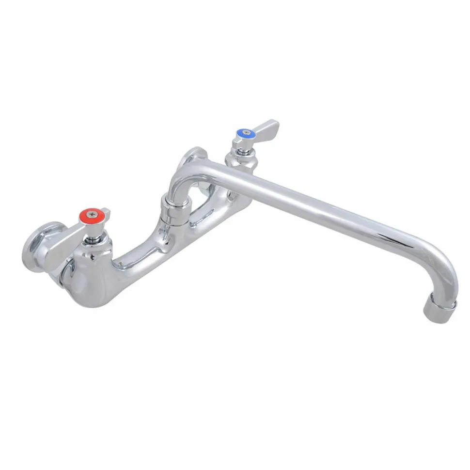BK Resources WorkForce Standard Duty Faucet, 4.62" Height/12" Reach, Chrome-Plated Brass