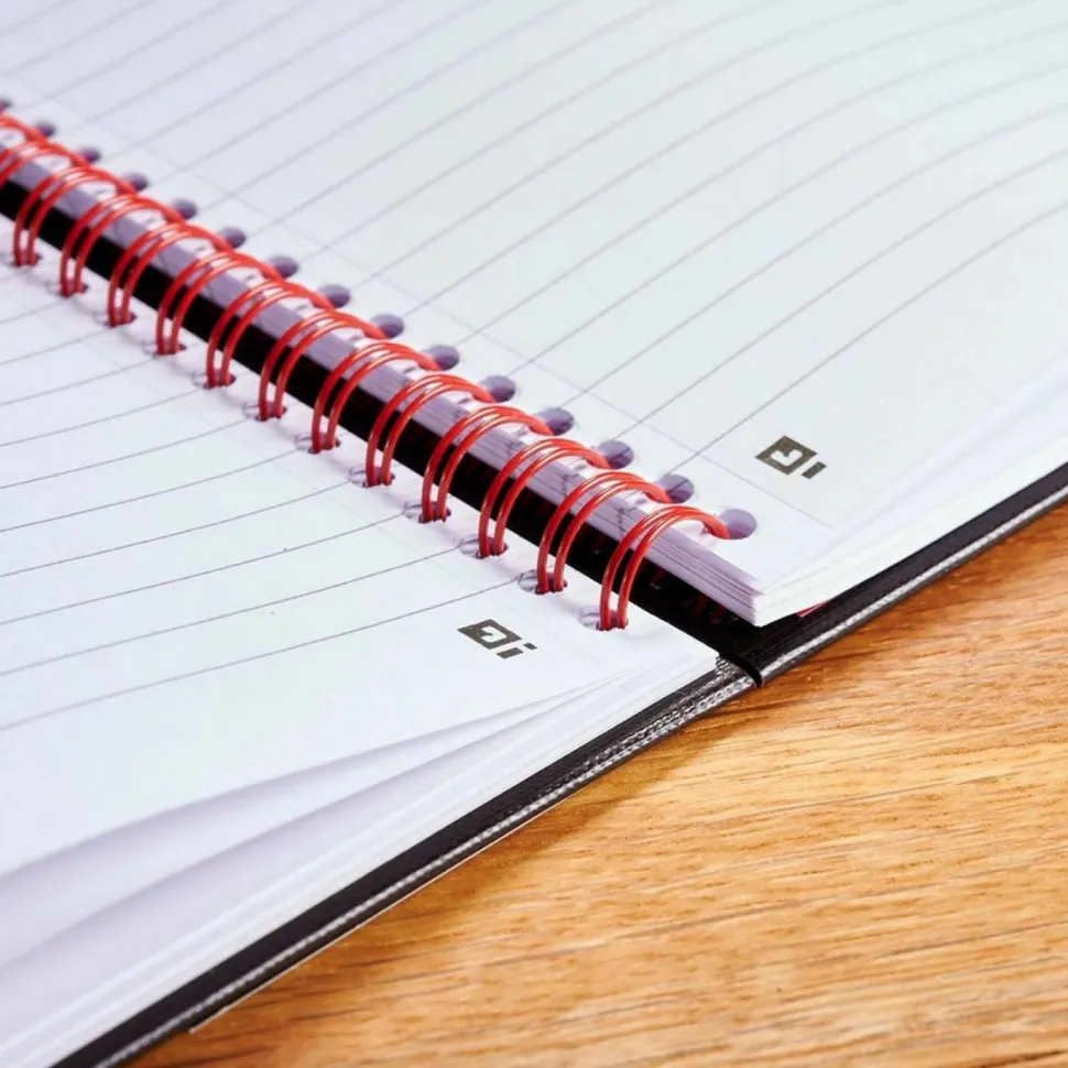 Black n' Red Business Notebook, 8 1/2" x 11", 1 Subject, Legal Ruled, 70 Sheets, Black/Red