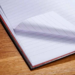 Black n' Red Notebook/Journal, 11 3/4" x 8 1/4", 192 Pages (96 Sheets), Black/Red, (D66174)