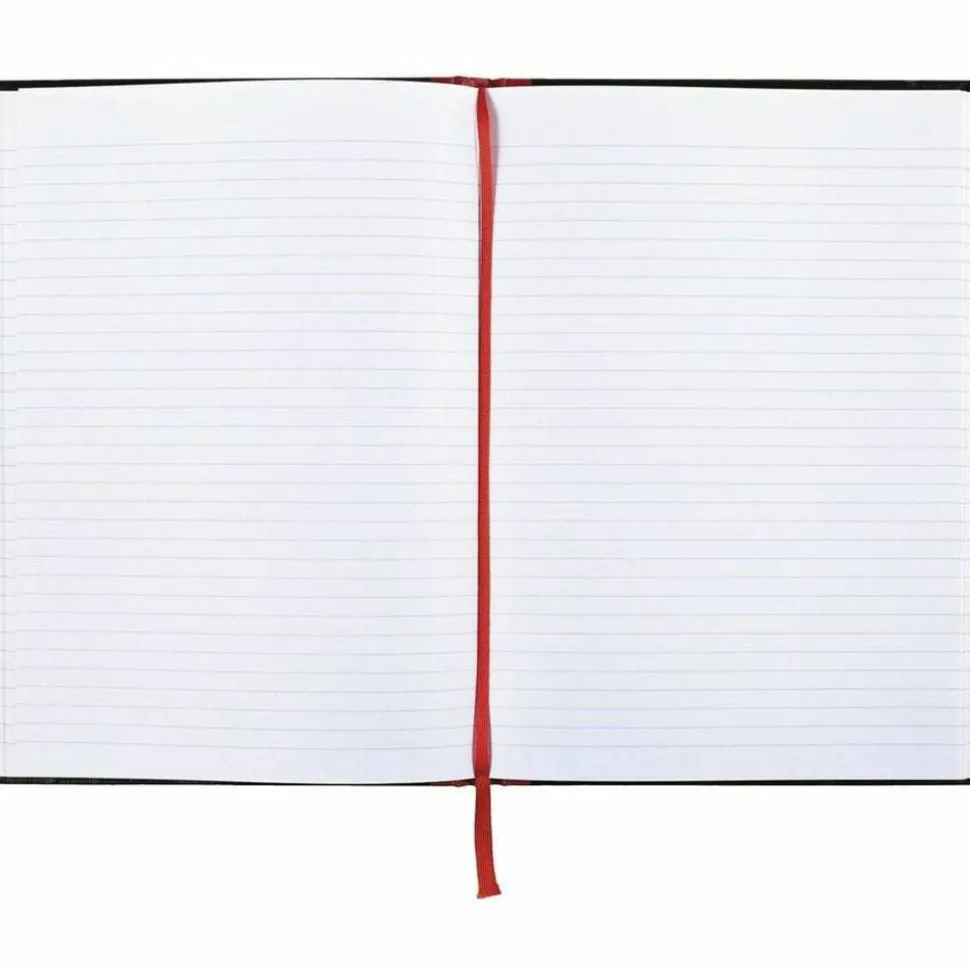 Black n' Red Notebook/Journal, 11 3/4" x 8 1/4", 192 Pages (96 Sheets), Black/Red, (D66174)