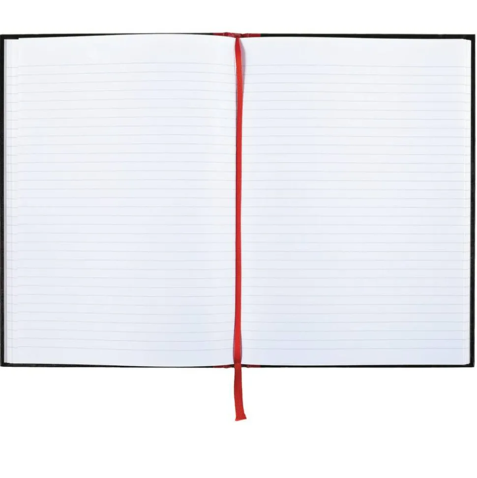 Black n' Red Notebook/Journal, 11 3/4" x 8 1/4", 192 Pages (96 Sheets), Black/Red, (D66174)
