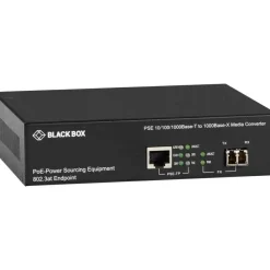 Black Box 10/100/1000B-T PoE PSE To 1000B-X Media Converter