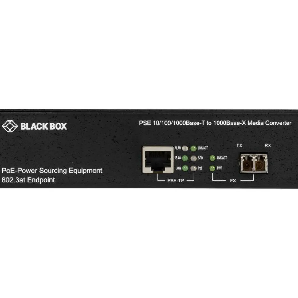 Black Box 10/100/1000B-T PoE PSE To 1000B-X Media Converter