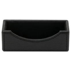 Black Faux Leather Business Card Holder