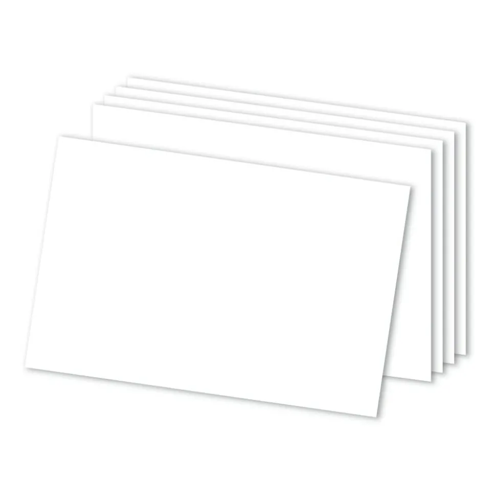 Blank Index Cards, 4" x 6", White, Pack Of 300