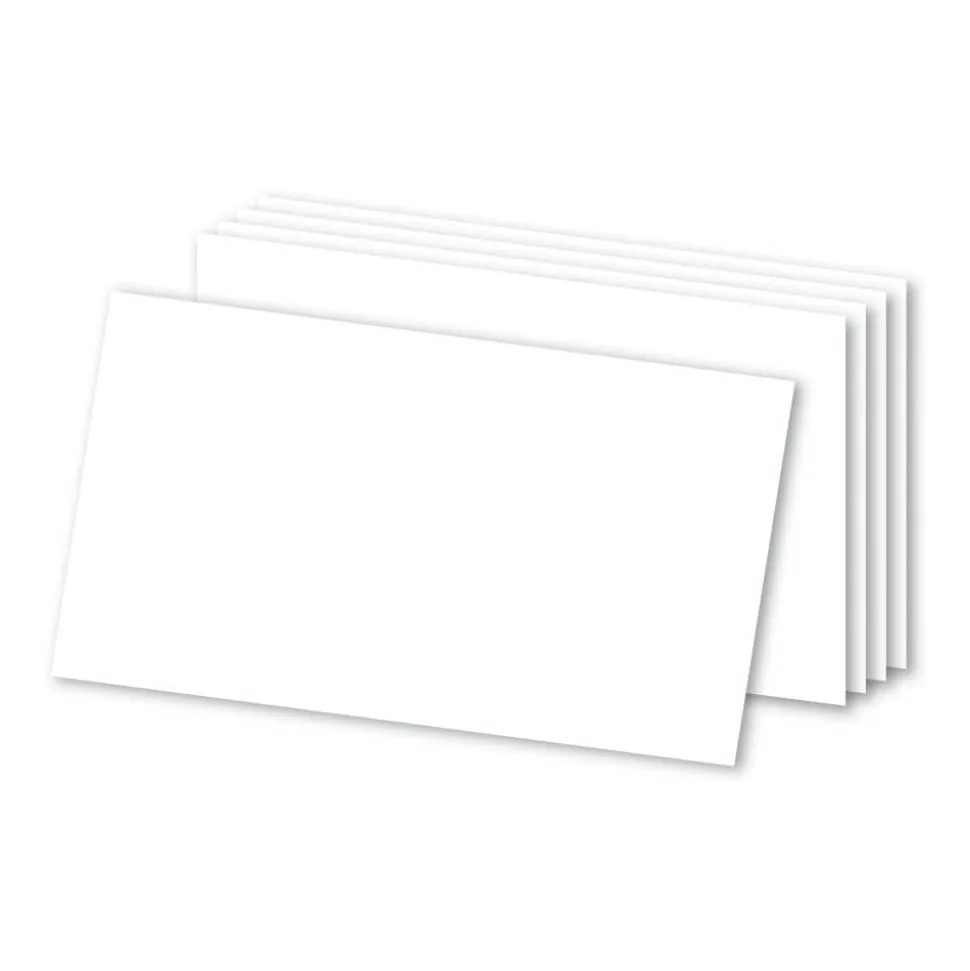 Blank Index Cards, 3" x 5", White, Pack Of 500