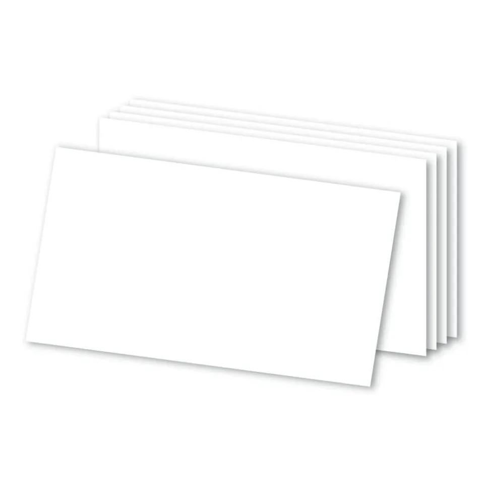 Blank Index Cards, 3" x 5", White, Pack Of 100
