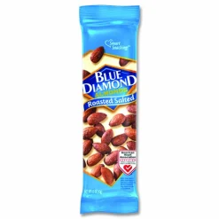 Blue Diamond Roasted Salted Almonds, 1.5 oz Tube, 12 Tubes/Carton