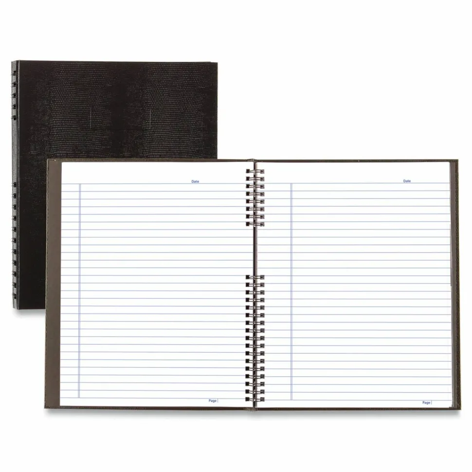 Blueline NotePro Notebook, 1-Subject, Medium/College Rule, Black Cover, (75) 11 x 8.5 Sheets
