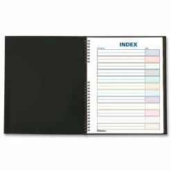 Blueline NotePro Notebook, 1-Subject, Medium/College Rule, Black Cover, (75) 11 x 8.5 Sheets