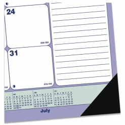 Blueline Academic 13-Month Desk Pad Calendar, 21.25 x 16, White/Blue/Green Sheets, Black Headband, 13-Month: July 2026 to July 2027, 2026 to 2027 Calendar