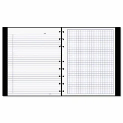 Blueline NotePro Quad Notebook, Data/Lab-Record Format with Narrow and Quadrille Rule Sections, Black Cover, (96) 9.25 x 7.25 Sheets
