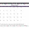 Blueline Passion Monthly Deskpad Calendar, Passion Floral Artwork, 22 x 17, Multicolor Sheets, Black Binding, 12-Month (Jan-Dec): 2027, 2027 Calendar