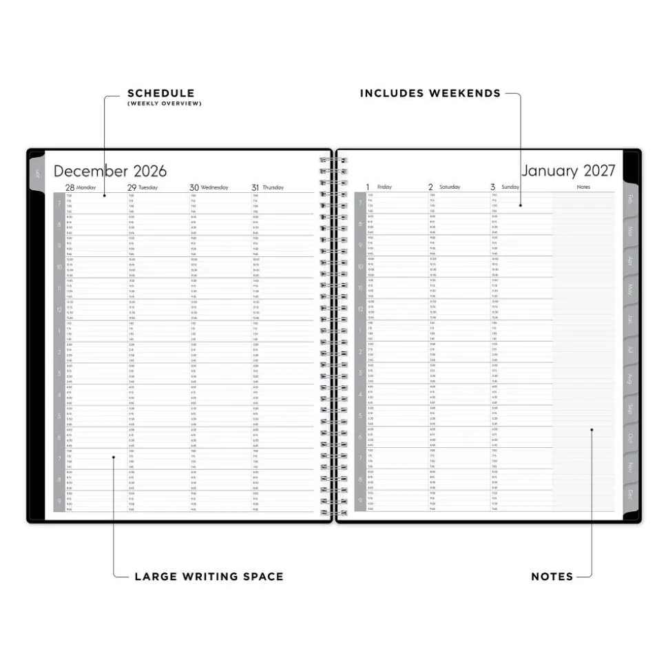 2027 Blue Sky Enterprise Weekly/Monthly Planning Calendar, 8.5x11, , Safety Wirebound Safety, 111289
