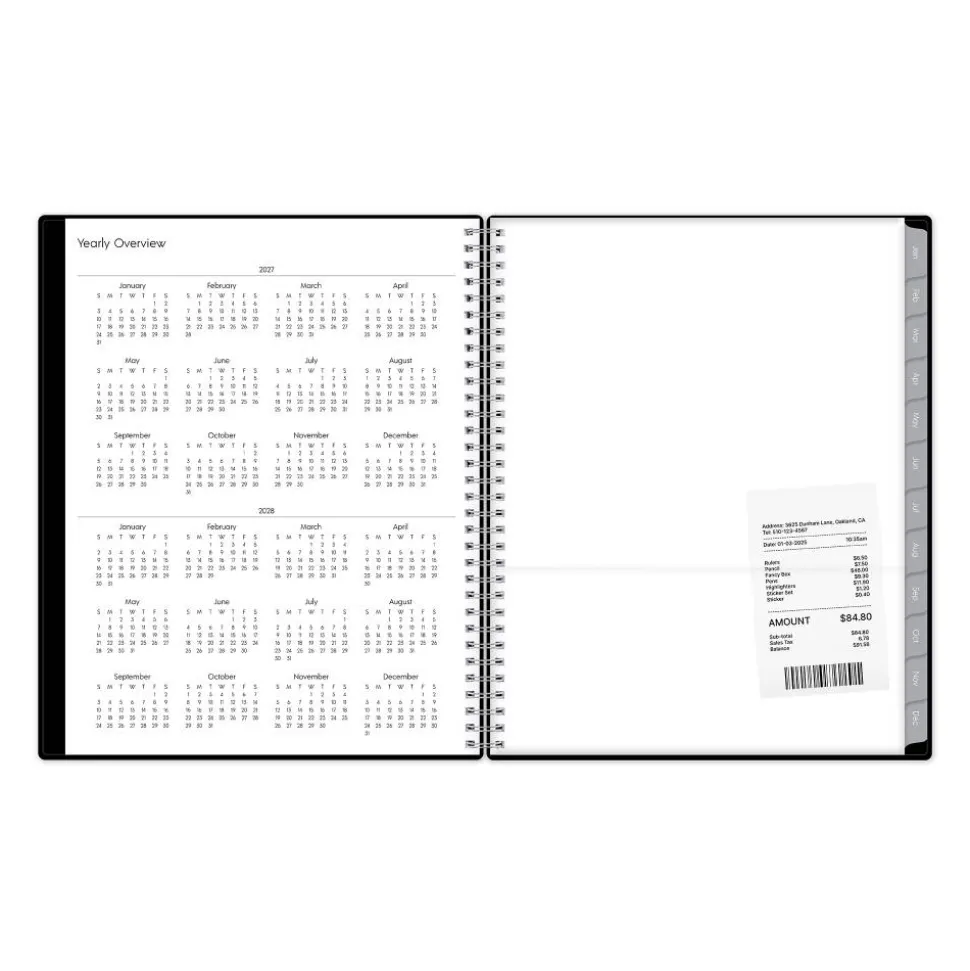 2027 Blue Sky Enterprise Weekly/Monthly Planning Calendar, 8.5x11, , Safety Wirebound Safety, 111289