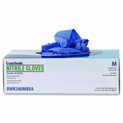 Boardwalk 380 Series Disposable General-Purpose Nitrile Gloves, Powder-Free, Medium, 4 mil Thick, 9.5