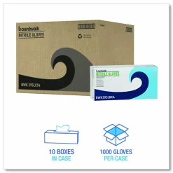 Boardwalk 395 Series Disposable General-Purpose Nitrile Gloves, Powder-Free, Large, 5 mil Thick, 9.5