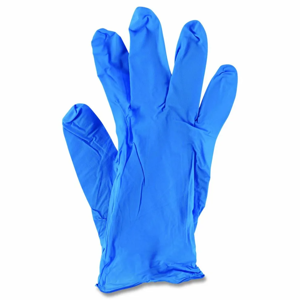 Boardwalk 395 Series Disposable General-Purpose Nitrile Gloves, Powder-Free, Large, 5 mil Thick, 9.5" Long, Blue, 100/Box, 10 Boxes/CT