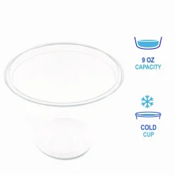 Boardwalk Clear Plastic PET Cups, 9 oz, 50/Pack