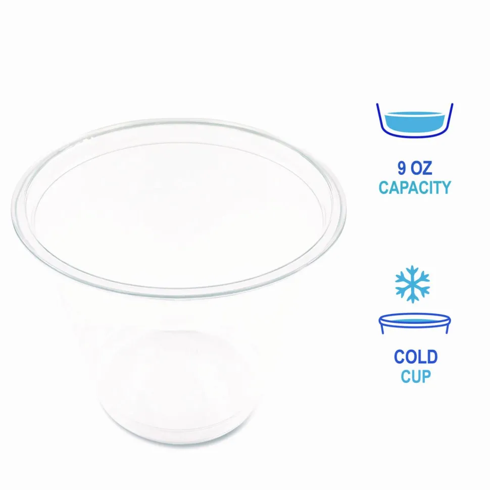 Boardwalk Clear Plastic PET Cups, 9 oz, 50/Pack