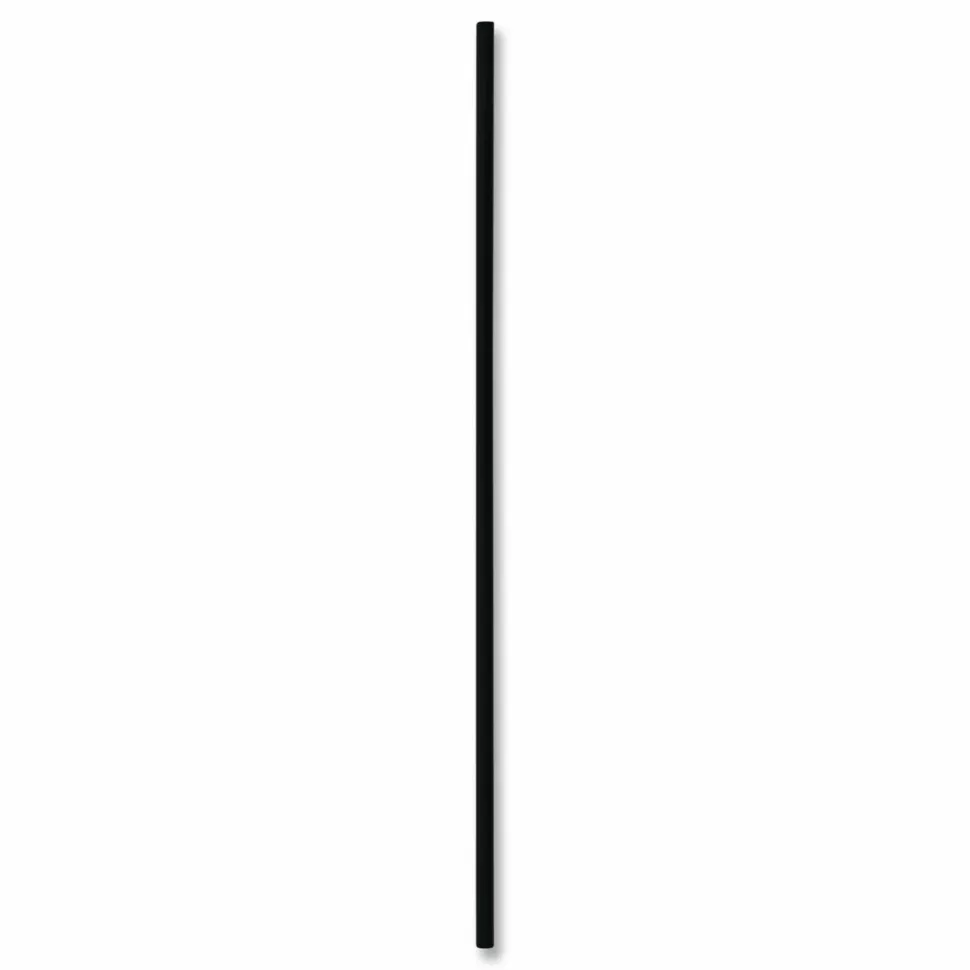 Boardwalk Cocktail Straws, 8", Polypropylene, Black, 500/Pack, 10 Packs/Carton