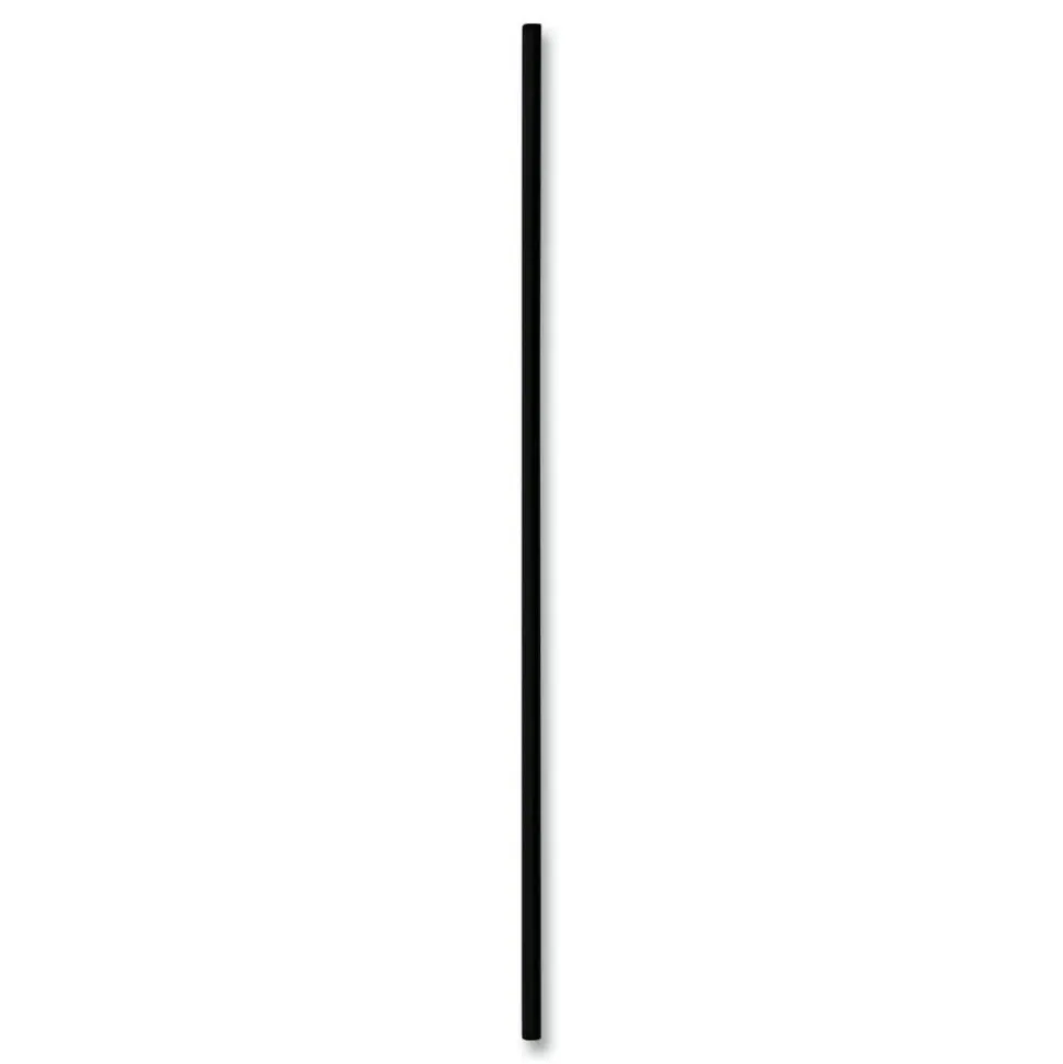 Boardwalk Cocktail Straws, 8", Polypropylene, Black, 500/Pack, 10 Packs/Carton