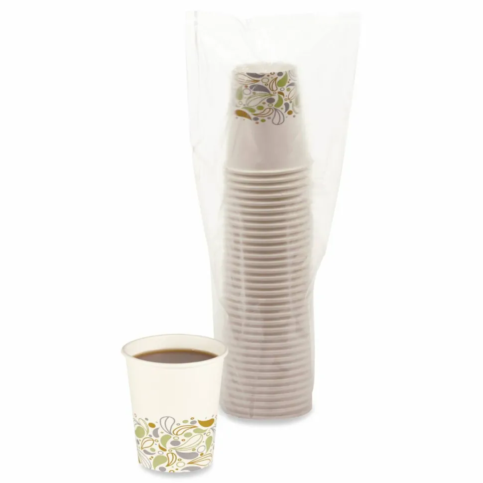 Boardwalk Deerfield Printed Paper Hot Cups, 8 oz, 50/Sleeve, 20 Sleeves/Carton