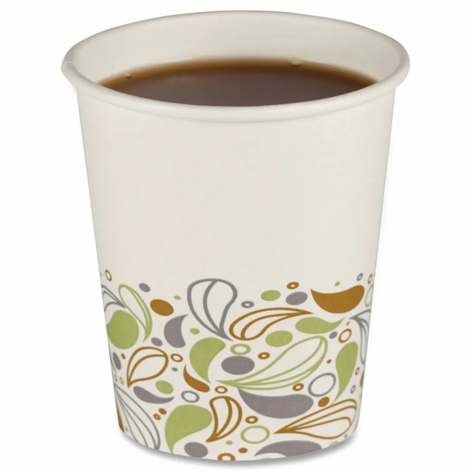 Boardwalk Deerfield Printed Paper Hot Cups, 8 oz, 50/Sleeve, 20 Sleeves/Carton