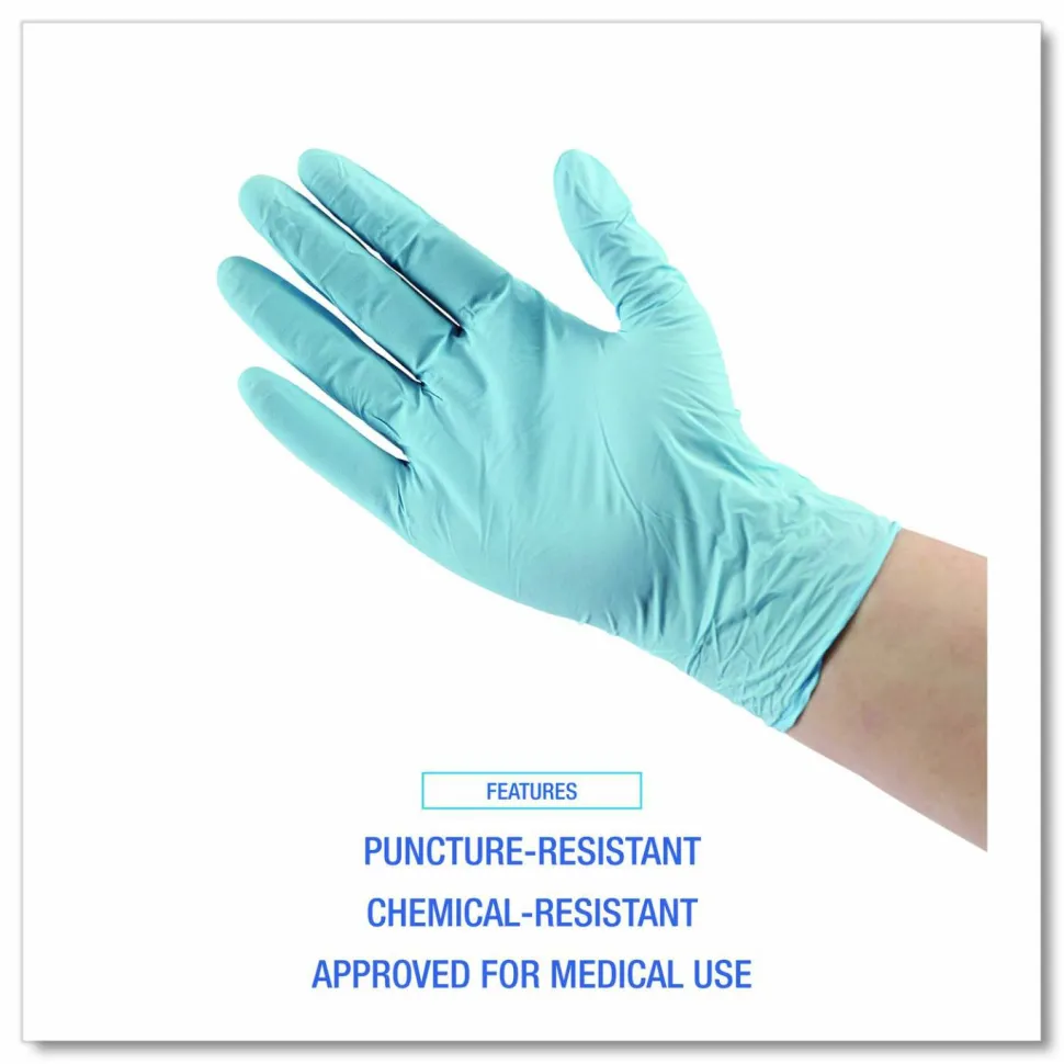Boardwalk Disposable Examination Nitrile Gloves, Powder-Free, X-Large, 5 mil Thick, 9.5" Long, Blue, 100/Box, 10 Boxes/Carton