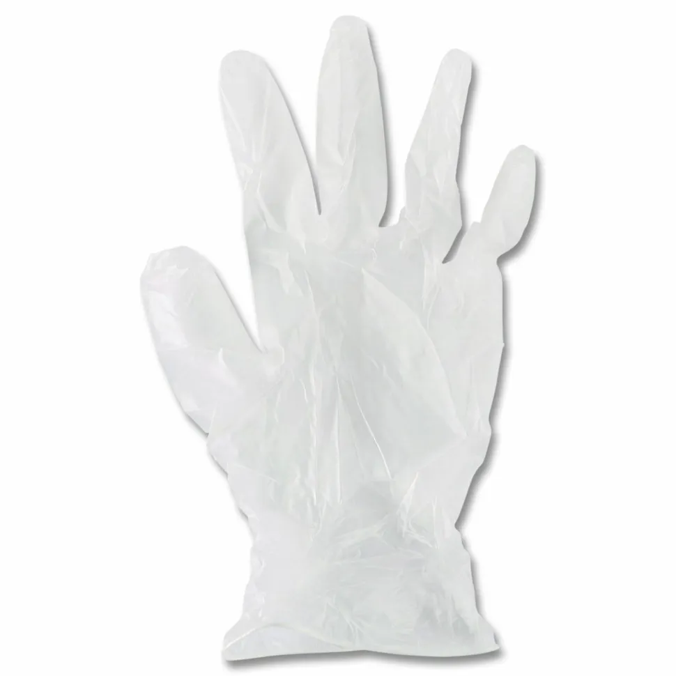 Boardwalk General Purpose Vinyl Gloves, Powder-Free, X-Large, 2.6 mil Thick, 9.5" Long, Clear, 100/Box, 10 Boxes/Carton