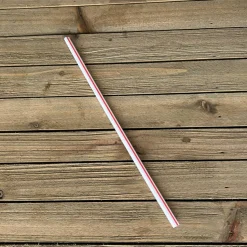 Boardwalk Jumbo Straws, 7.75", Polypropylene, Red/White Striped, 250/Pack, 50 Packs/Carton