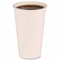 Boardwalk Paper Hot Cups, 16 oz, White, 50/Sleeve, 20 Sleeves/Carton