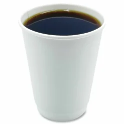 Boardwalk Paper Hot Cups, Double-Walled, 12 oz, White, 500/Carton