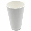 Boardwalk Paper Hot Cups, Double-Walled, 16 oz, White, 500/Carton