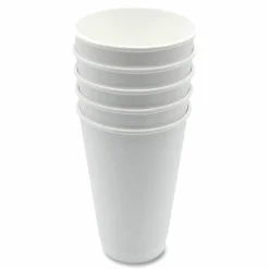 Boardwalk Paper Hot Cups, Double-Walled, 16 oz, White, 500/Carton