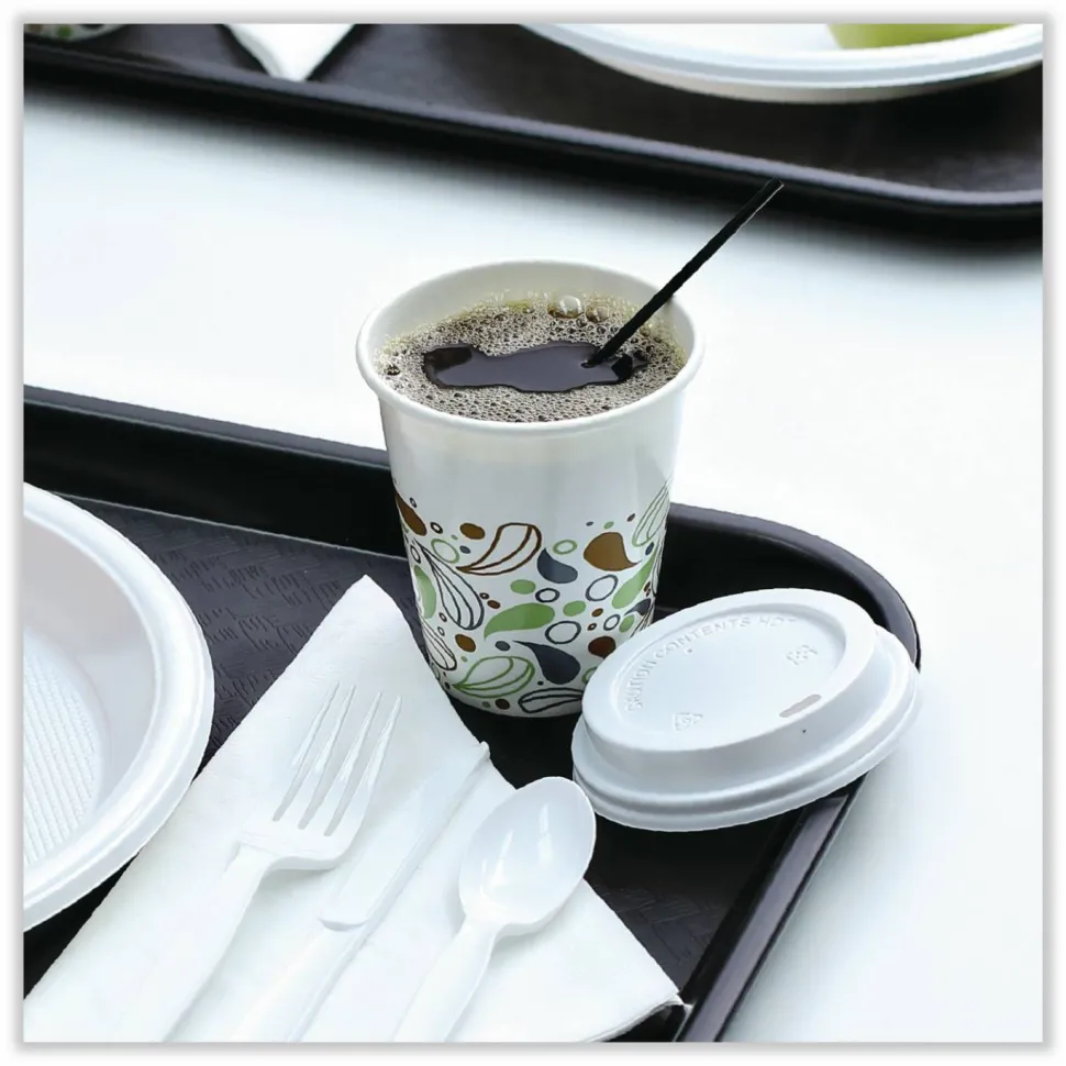 Boardwalk Single-Tube Stir-Straws, 5.25", Polypropylene, Black, 1,000/Pack, 10 Packs/Carton